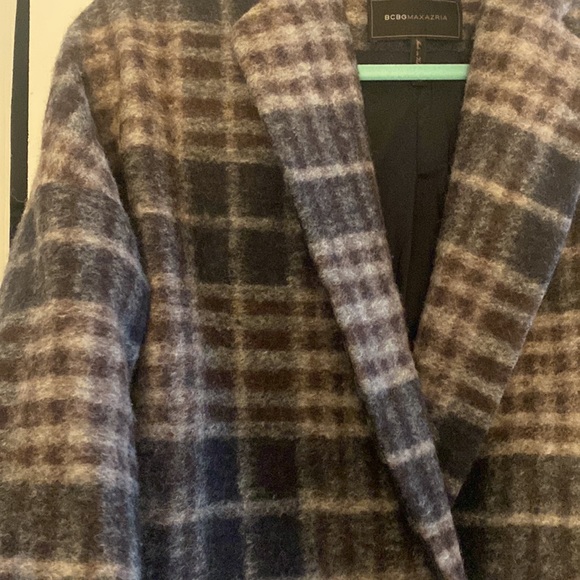 BCBG wool blend plaid peacoat - Picture 3 of 10